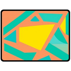 Geometric Design 02 Two Sides Fleece Blanket (large)