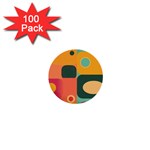 Geometric Design 08 1  Mini Buttons (100 pack)  Front