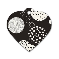 Geometric Design 09 Dog Tag Heart (two Sides)