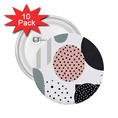 Geometric Design 12 2 25  Buttons (10 Pack) 