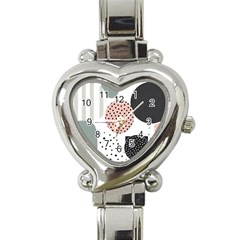 Geometric Design 12 Heart Italian Charm Watch