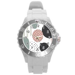 Geometric Design 12 Round Plastic Sport Watch (l)