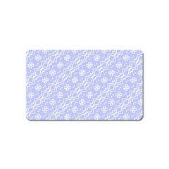 Light Purple And White Floral Pattern Magnet (name Card)