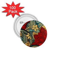 Pattern Shape Colorful Flower Leaves 1 75  Buttons (100 Pack)  by Posterlux
