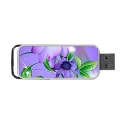 Purple Flower Nature Portable Usb Flash (two Sides) by Posterlux