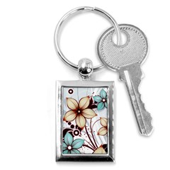 Flowers Flowers Pattern Key Chain (rectangle)