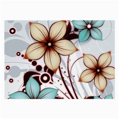 Flowers Flowers Pattern Large Glasses Cloth