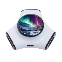 Northern Lights Aurora Night Nature 3-port Usb Hub