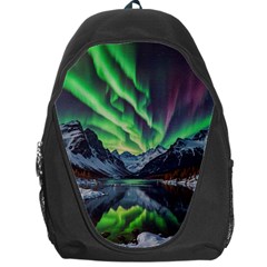 Lake Mountains Aorora Northern Lights Snow Backpack Bag