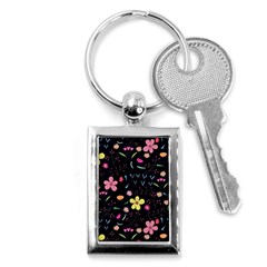 Foliage Pattern Beautiful Aesthetic Secret Garden Key Chain (rectangle)