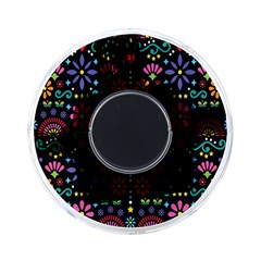 Mexican Folk Art Seamless Pattern Colorful On-the-go Memory Card Reader by Paksenen