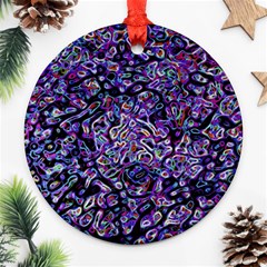 Neon Symphony Design Round Ornament (two Sides) by dflcprintsclothing