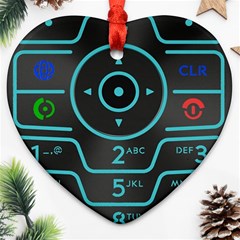 Retro Mobile Device Output Device Heart Ornament (two Sides)