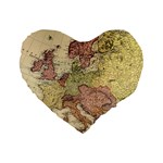 Retro Old Vintage Map Of Europe Standard 16  Premium Heart Shape Cushions Front