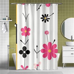  Minimalist Pattern With Simple Lines,flower And Shapes, Creating A Clean And Modern Shower Curtain 48  X 72  (small) 