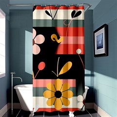  Minimalist Pattern With Simple Lines,flower And Shapes, Creating A Clean And Modern Shower Curtain 36  X 72  (stall) 