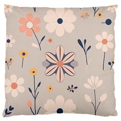  Minimalist Pattern With Simple Lines,flower And Shapes, Creating A Clean And Modern Large Premium Plush Fleece Cushion Case (two Sides)