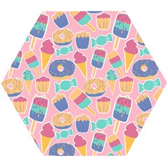 Ice Cream Donut Sweets Candie Wooden Puzzle Hexagon by Apenda