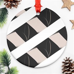 A Minimalist Pattern With Simple Lines And Shapes, Creating A Clean And Modern Aesthetic 07 Round Ornament (two Sides)
