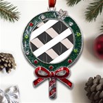 A Minimalist Pattern With Simple Lines And Shapes, Creating A Clean And Modern Aesthetic 07 Metal X Mas Lollipop with Crystal Ornament Front