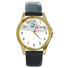 20250102 085528 Round Gold Metal Watch