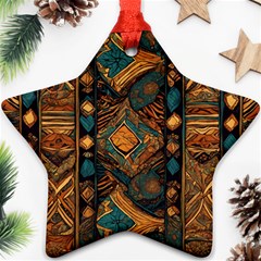 Tribal Chic Star Ornament (two Sides)