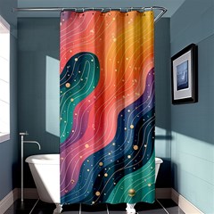 Art Abstract Pattern Shower Curtain 36  X 72  (stall) 