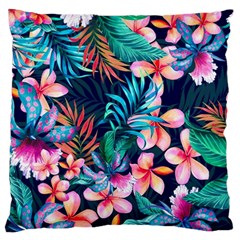 Hawaiian Flowers Hawaii Standard Premium Plush Fleece Cushion Case (one Side)