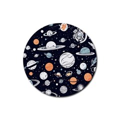 Space Galaxy Universe Stars Sky Rubber Coaster (round)