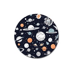 Space Galaxy Universe Stars Sky Magnet 3  (round)