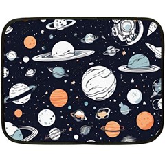 Space Galaxy Universe Stars Sky Two Sides Fleece Blanket (mini)