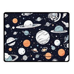 Space Galaxy Universe Stars Sky Two Sides Fleece Blanket (small)