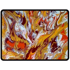 Phoenix Two Sides Fleece Blanket (large) by kaleidomarblingart