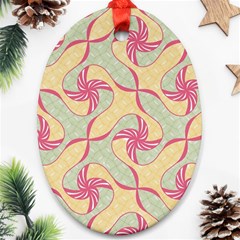 Abstract Pattern Design Scrapbooking Oval Ornament (two Sides)