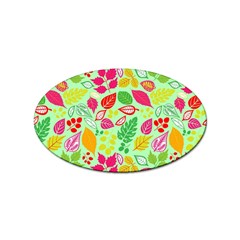 Flower Flora Floral Nature Pattern Seamless Sticker (oval)