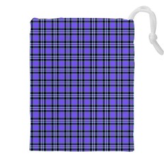 Blue Tartan Plaid 1 Drawstring Pouch (4xl)