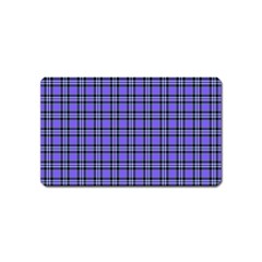 Blue Tartan Plaid 1 Magnet (name Card)