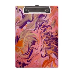 Pink Ribbon A5 Acrylic Clipboard by kaleidomarblingart