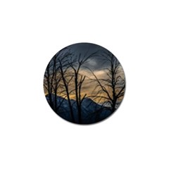 Tree Silhouette At Border Of Nahuel Haupi Lake, Rio Negro, Argentina Golf Ball Marker (10 Pack) by dflcprintsclothing