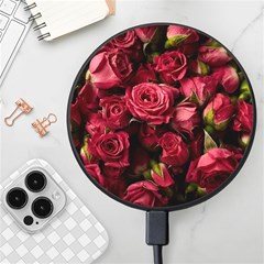 Floral Buds Of Roses Beautiful Flowers Wireless Fast Charger(black)