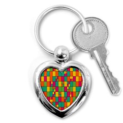 Abstract-background Key Chain (heart)