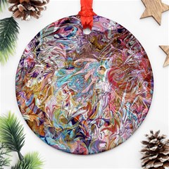 Abstract Waves Round Ornament (two Sides)