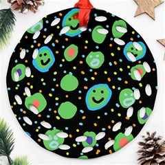 Doodle Dot Drawing Ornament (round Filigree) by Salmanaz77