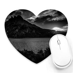 Nahuel Huapi Lake And Andes Range Mountains Landscape, Bariloche, Argentina Heart Mousepad by dflcprintsclothing