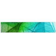 Texture Green Leaf Abstraction 3d Large Premium Plush Fleece Scarf 