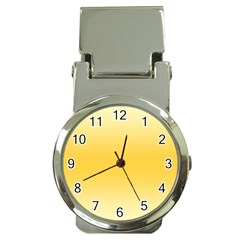 Cream Yellow To Amber Orange Bilinear Gradient Money Clip Watches by GradientsOmbre