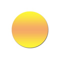 Electric Yellow To Coral Pink Bilinear Gradient Magnet 3  (round)