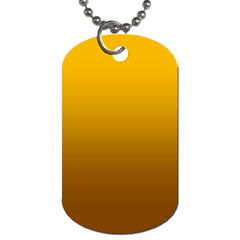 Amber Orange To Chocolate Brown Linear Gradient Dog Tag (one Side)