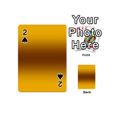 Amber Orange To Chocolate Brown Bilinear Gradient Playing Cards 54 Designs (mini)