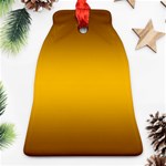 Chocolate Brown To Amber Orange Bilinear Gradient Bell Ornament (Two Sides) Front